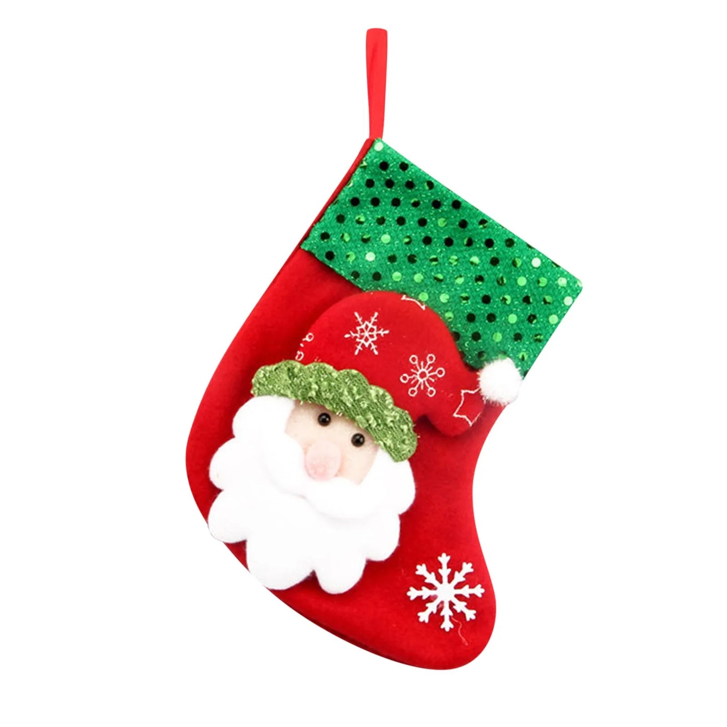 2024 Christmas Stockings - Snowman, Santa, & Elk Print Holiday Socks - Xmas Gift Bags for Fireplace & Tree Decoration - New Year 2024 Natale