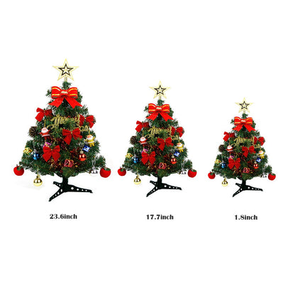 Mini Tabletop Christmas Tree – Small Desk Xmas Tree with Decorations – Perfect for Home & Party Holiday Decor (30/45/60cm)