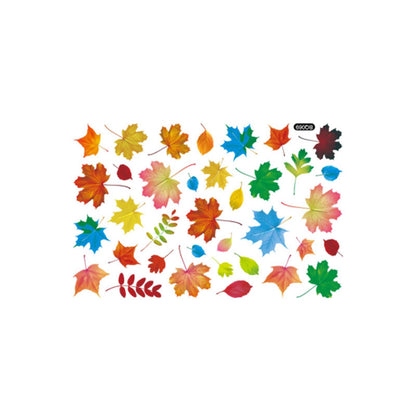 Thanksgiving Window Stickers Glass Decoration Maple Leaf Decals Thanksgiving Turkey Pumpkin Maple Leaf Autumn Wall Stickers