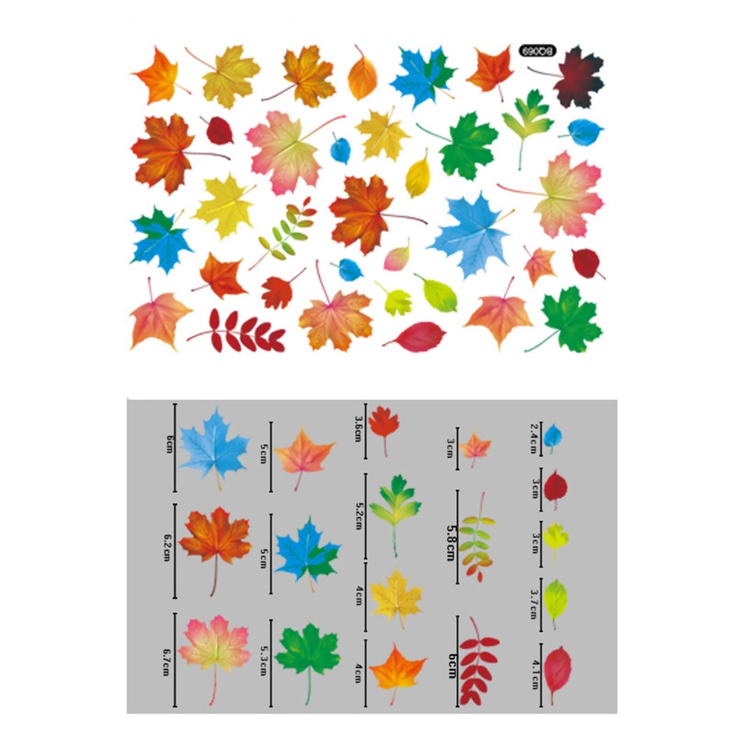 Thanksgiving Window Stickers Glass Decoration Maple Leaf Decals Thanksgiving Turkey Pumpkin Maple Leaf Autumn Wall Stickers