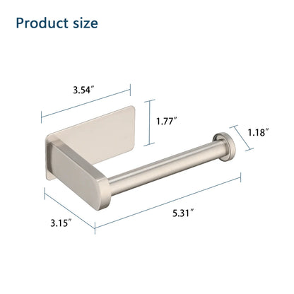 Self-Adhesive Toilet Paper Holder - Rustproof Stainless Steel Wall-Mounted Roll Holder - No Drilling, Easy Installation