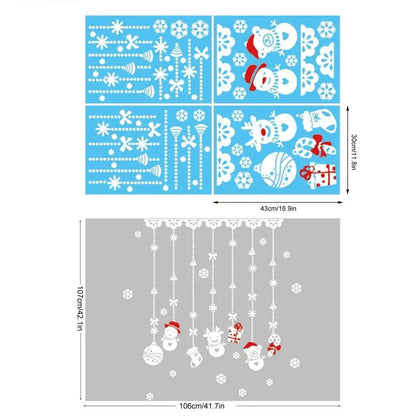 2023 Christmas Window Stickers – Merry Christmas & New Year Clings, Santa Xmas Decals, Holiday Decorations