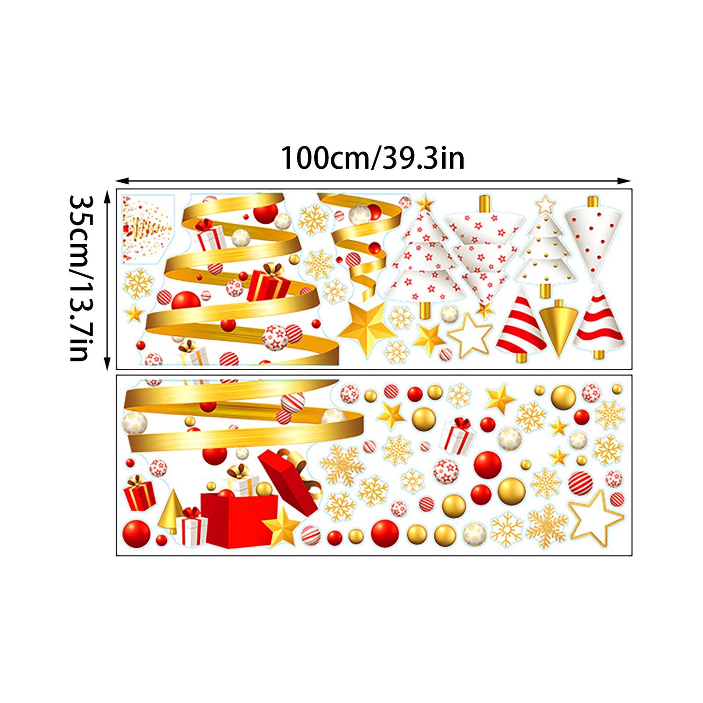 Reusable Christmas Window Stickers 2024 - Snowflakes & Santa Decals for Glass - Holiday Decorations