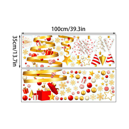 Reusable Christmas Window Stickers 2024 - Snowflakes & Santa Decals for Glass - Holiday Decorations