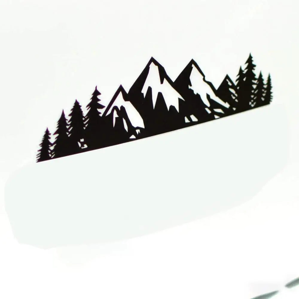 Removable Forest & Snow Mountain Car Sticker - Creative RV Decal - Scenic Mountain & Forest Graphic Kit for Car Accessories