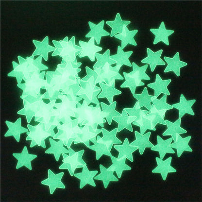 50pcs/set Colorful Luminous Snowflake Wall Sticker Glow In The Dark Decal Kids Baby Room Bedroom Stickers Home Decoration