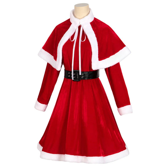 Gothic Ladies Christmas Party Dress 2024 - Red Cosplay Christmas Theme Stage Show Dress - for Women