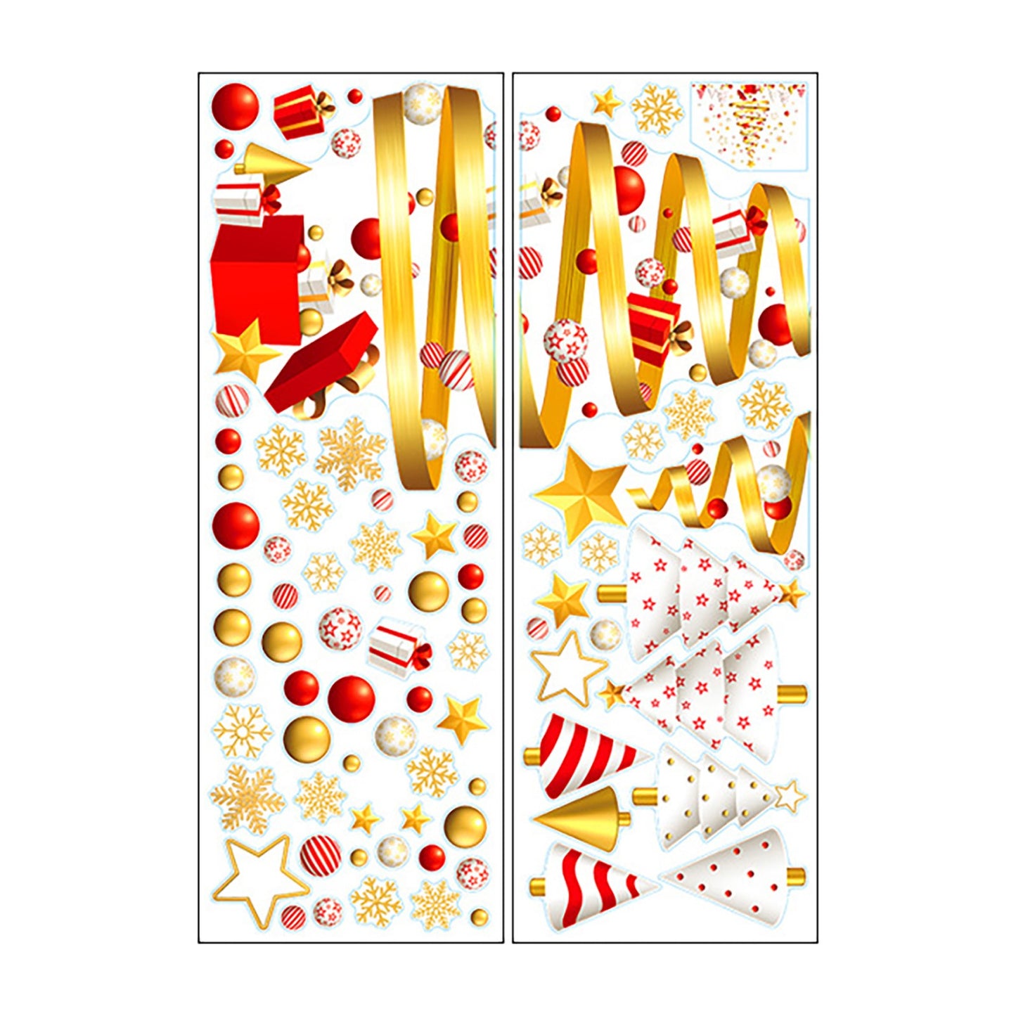 Reusable Christmas Window Stickers 2024 - Snowflakes & Santa Decals for Glass - Holiday Decorations