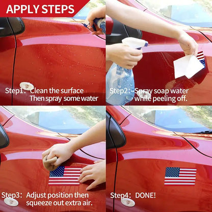 Rectangular United States American Flag Decal - Waterproof Vinyl Sticker for Car Window, Bumper & Car Accessories