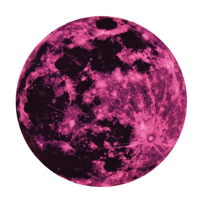 Luminous Moon Wall Stickers - Aesthetic PVC Fluorescent Self-Adhesive Decals for Home Decor - Available in 5/12/20/30/40CM for Living Room & Bedroom