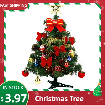 Mini Tabletop Christmas Tree – Small Desk Xmas Tree with Decorations – Perfect for Home & Party Holiday Decor (30/45/60cm)