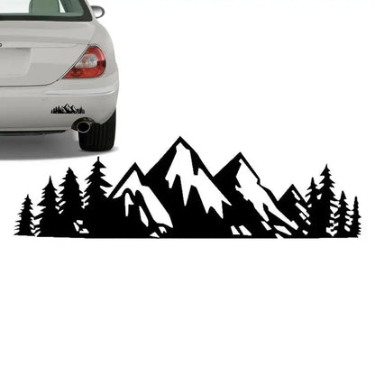 Removable Forest & Snow Mountain Car Sticker - Creative RV Decal - Scenic Mountain & Forest Graphic Kit for Car Accessories