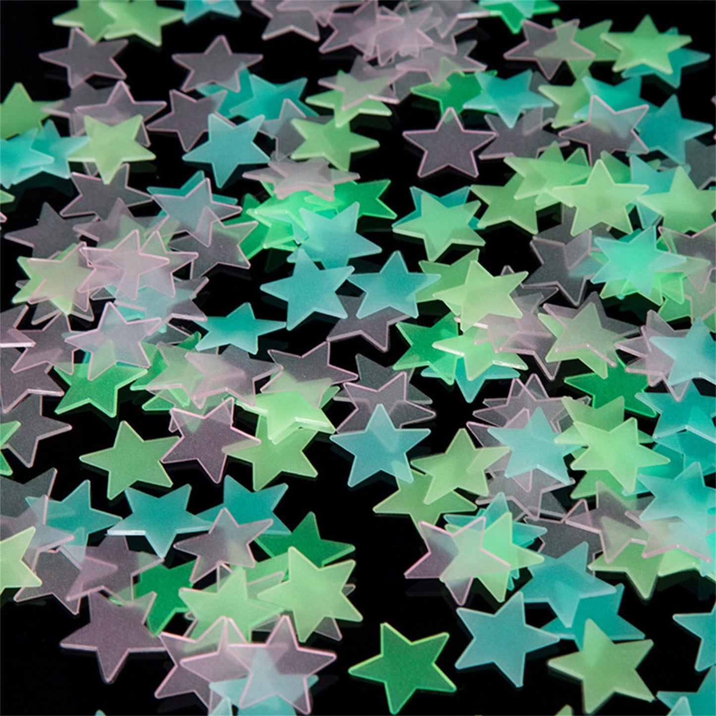 50pcs/set Colorful Luminous Snowflake Wall Sticker Glow In The Dark Decal Kids Baby Room Bedroom Stickers Home Decoration